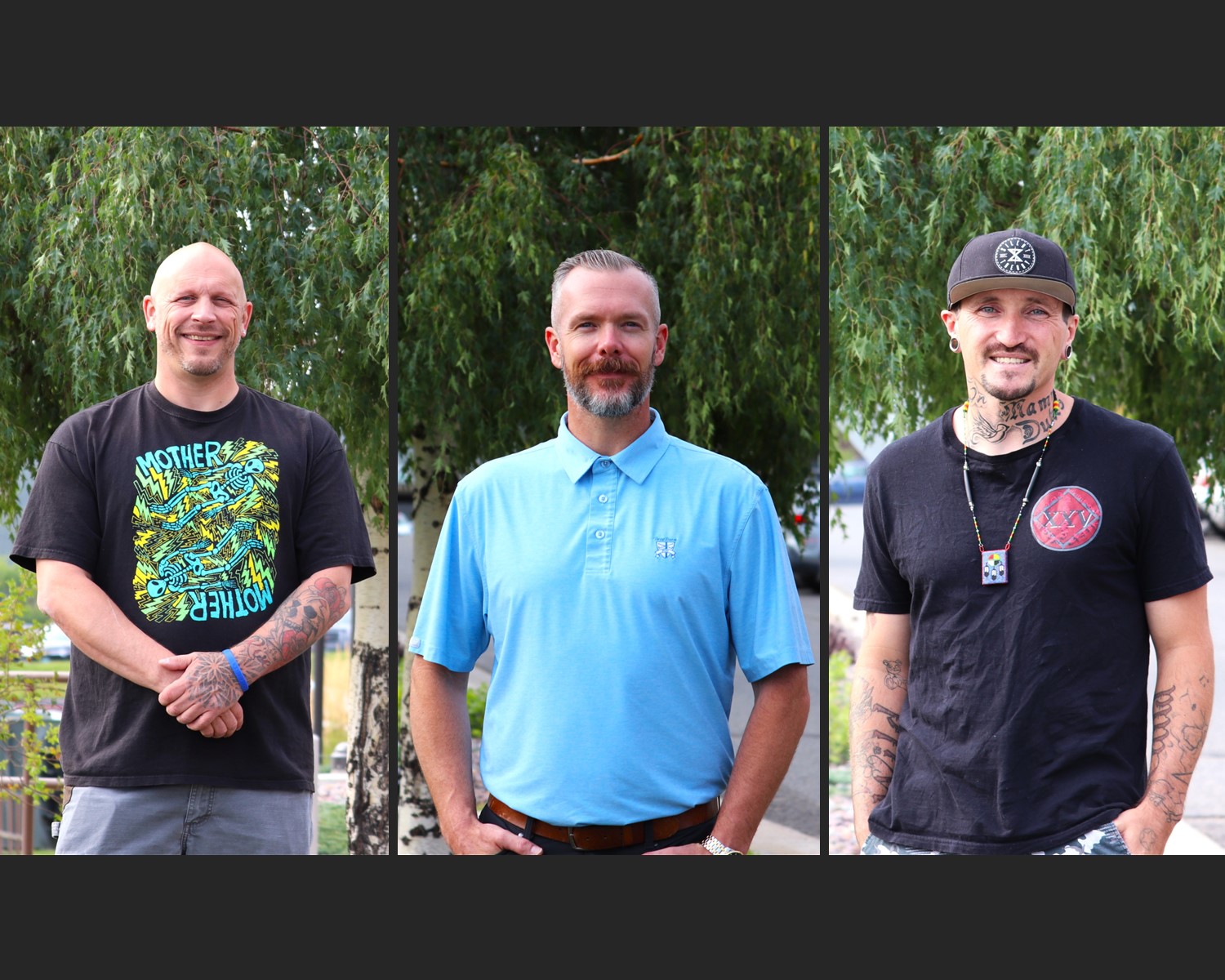 A photo of Peer Support Specialists Mark Nay, Erin Olson and Scott Howard