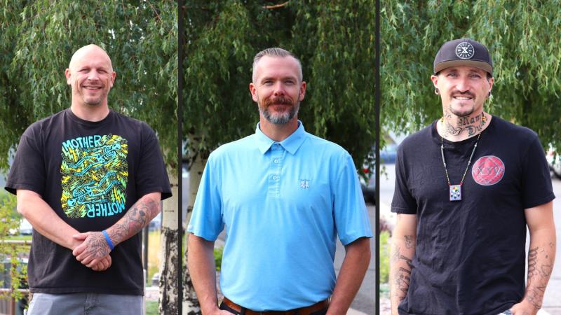 A photo of Peer Support Specialists Mark Nay, Erin Olson and Scott Howard