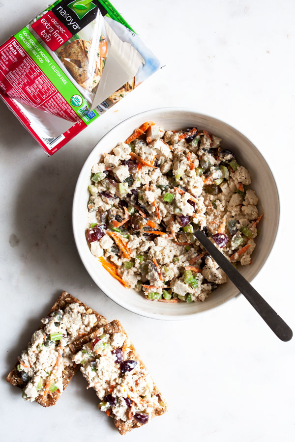 Meal Prep Friendly Tofu Tahini Lunch Salad | The Full Helping