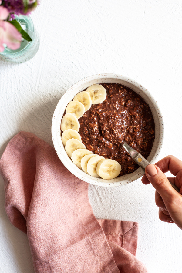 Banana Mocha Overnight Oats | The Full Helping