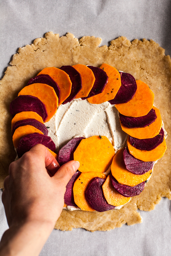 Sweet Potato Spelt Galette with Cashew Cheese | The Full Helping