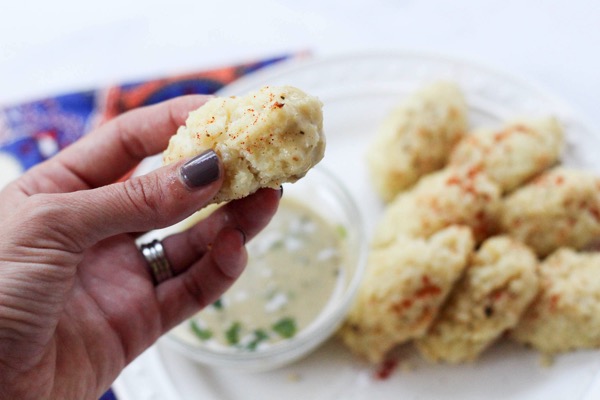 Easy baked cauliflower tots