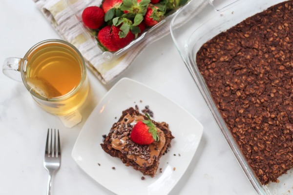 Protein baked chocolate oatmeal