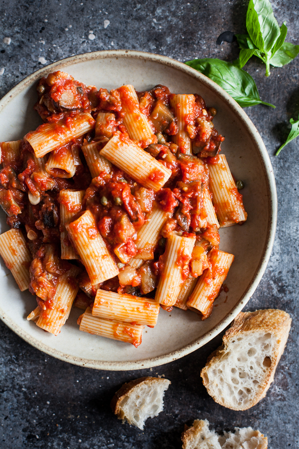 Vegan Rigatoni Alla Norma | The Full Helping