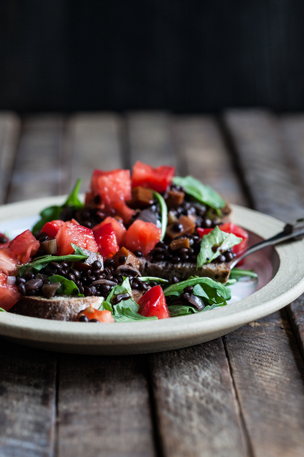 Braised Lentils on Toast | The Full Helping