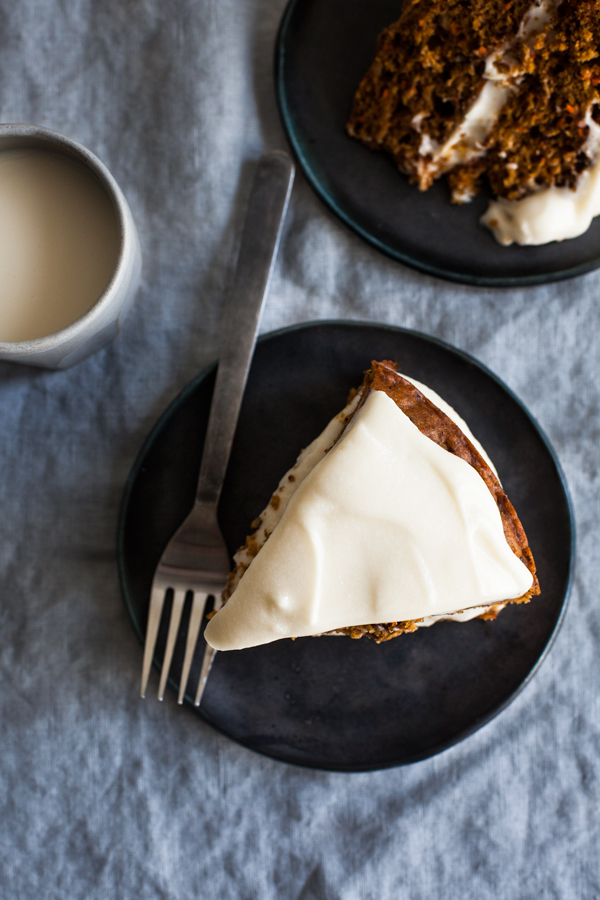 Vegan Pumpkin Spice Carrot Cake with Cream Cheese Frosting | The Full Helping