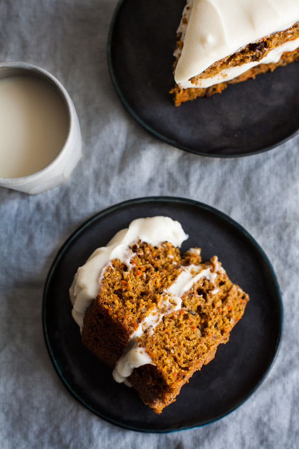 Vegan Pumpkin Spice Carrot Cake with Cream Cheese Frosting | The Full Helping