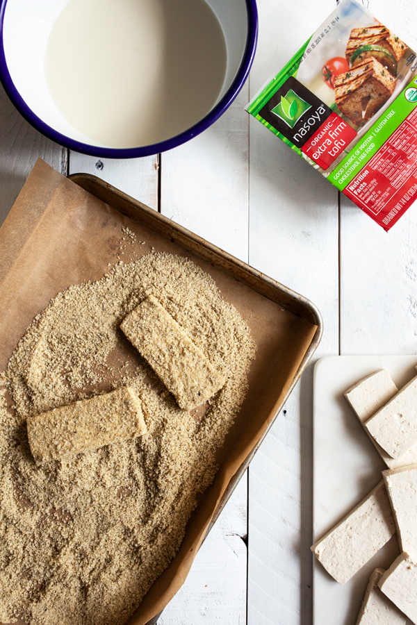 Pumpkin Seed Crusted Tofu Fingers | The Full Helping