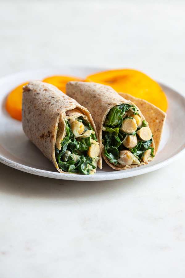 Vegan Chickpea Caesar Wraps | The Full Helping