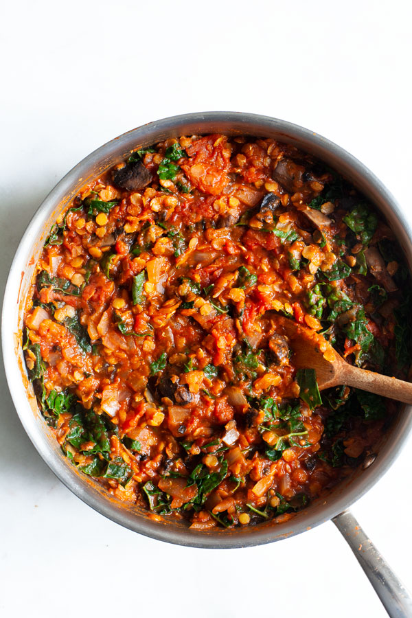 Wholesome Vegan Lentil, Mushroom & Kale Lasagna | The Full Helping