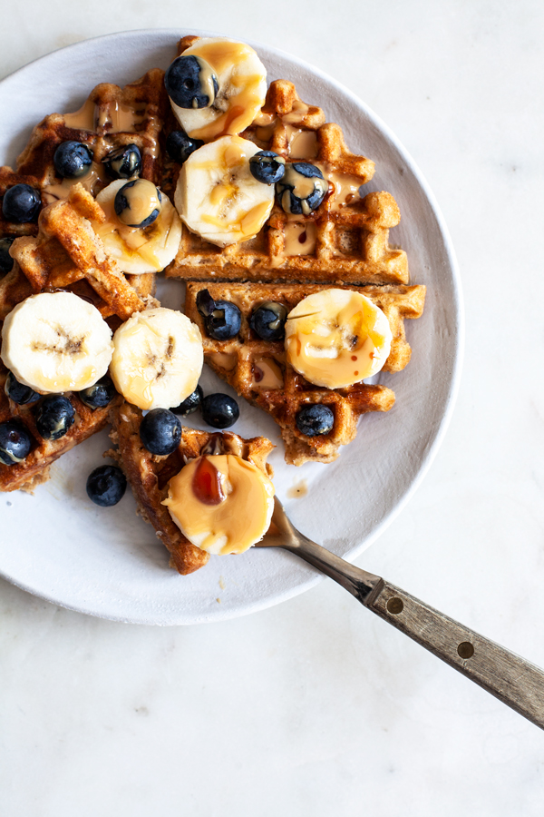 Vegan Peanut Butter Waffles | The Full Helping