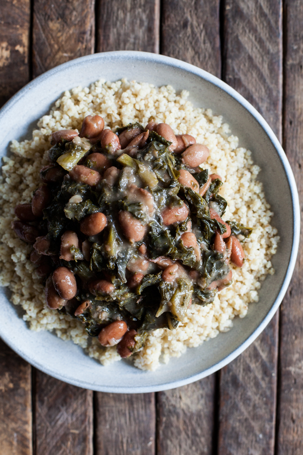 Great Big Pot of Braised Beans & Kale | The Full Helping