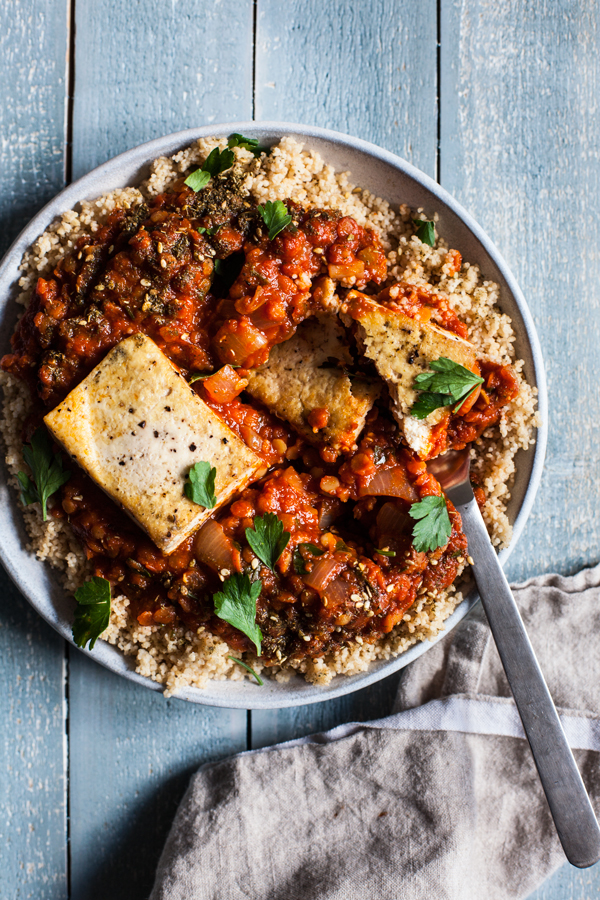 Tofu Red Lentil Shakshuka | The Full Helping