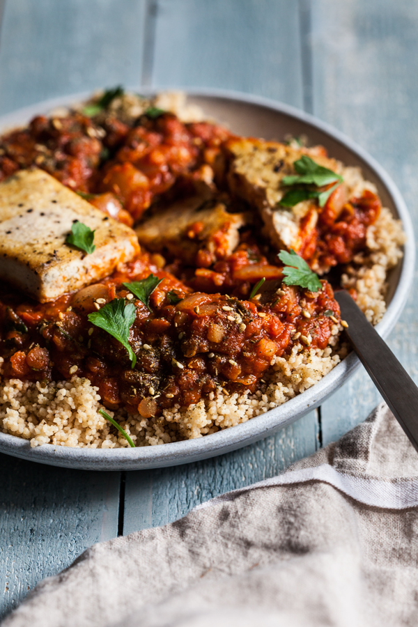 Tofu Red Lentil Shakshuka | The Full Helping