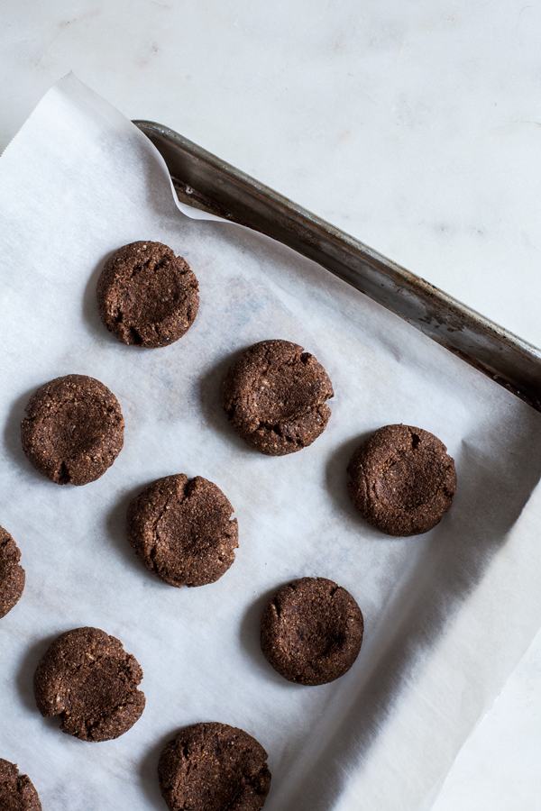 Salted Chocolate Peanut Butter Cup Thumbprints | The Full Helping