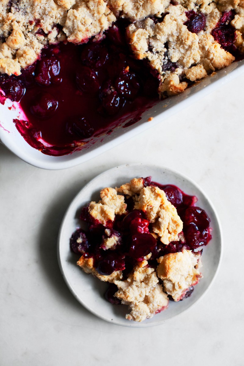 Vegan Cherry Cobbler | The Full Helping