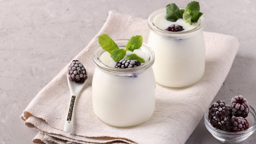 Yogurt in jars